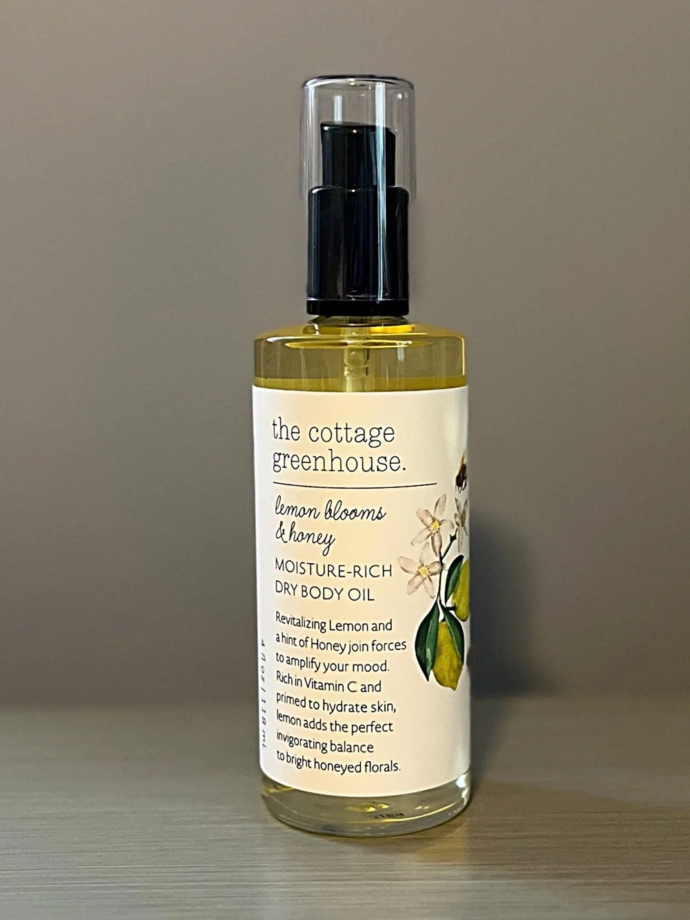 The Cottage Greenhouse Lemon Blooms Honey Margot Elena Body Oil Spray Handcreme